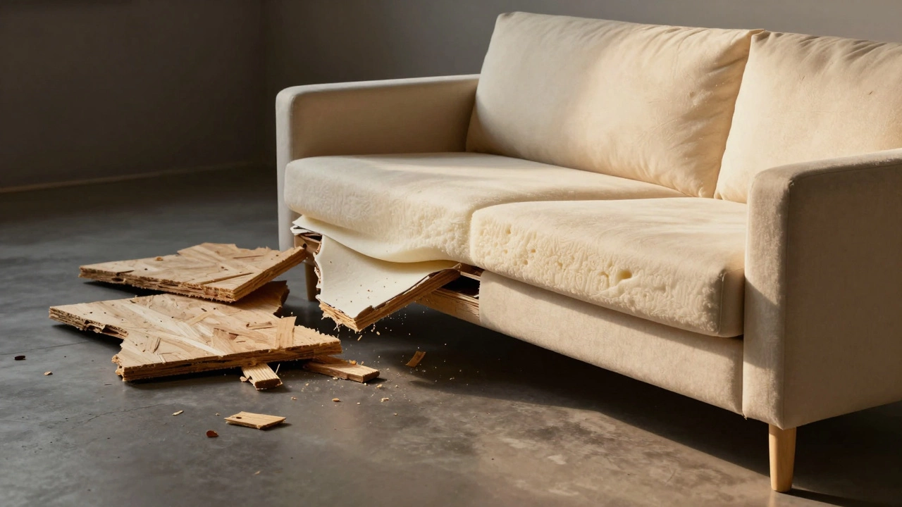 Contrast between crumbling cheap foam and durable high-density cushion