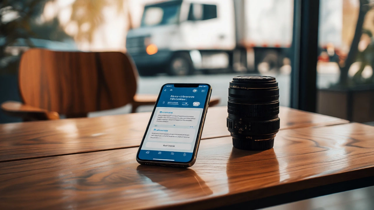 Smartphone showing storage app next to valuable items