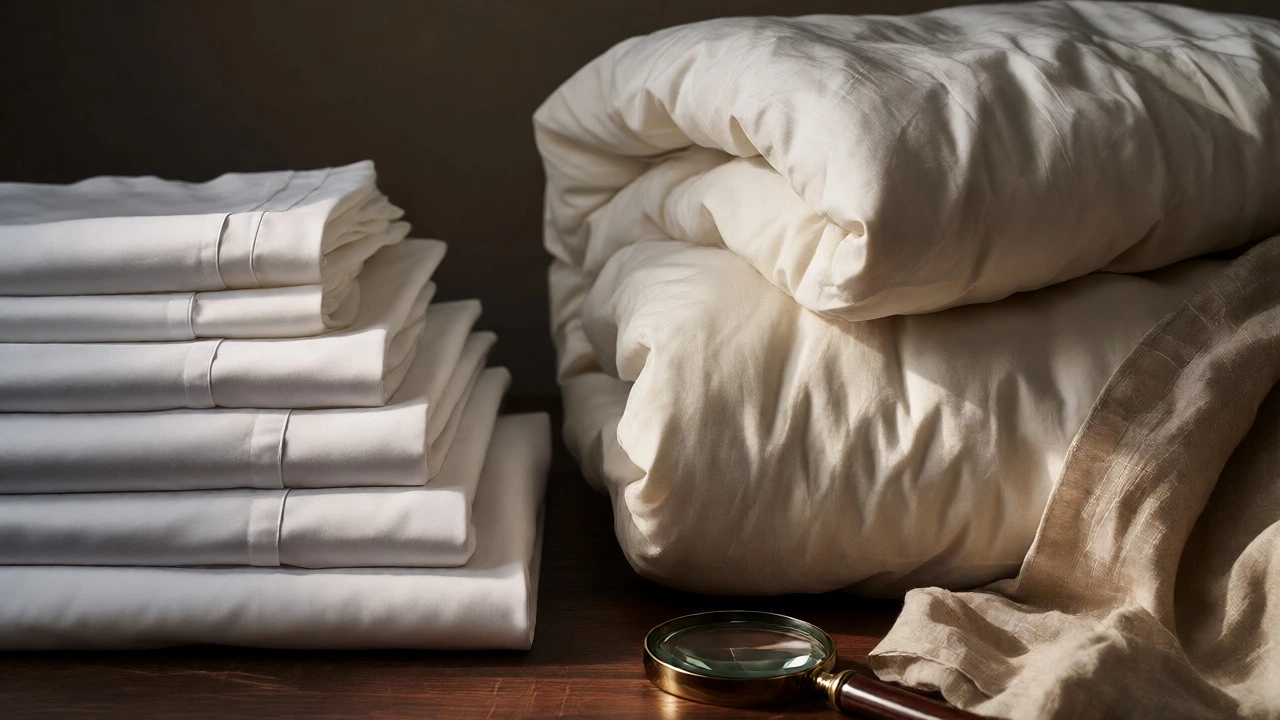 Comparison of crisp cotton sheets and plush bedding